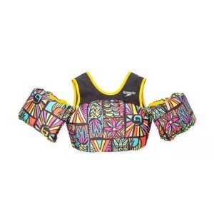 Speedo Splash Jammer Kids Swim Vest Colorful Abstract Pattern Life Jacket  Youth